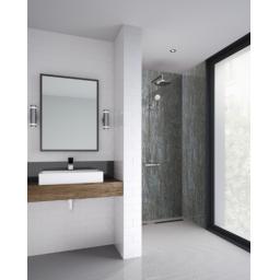 Silver Alloy Bathroom Shower Panel