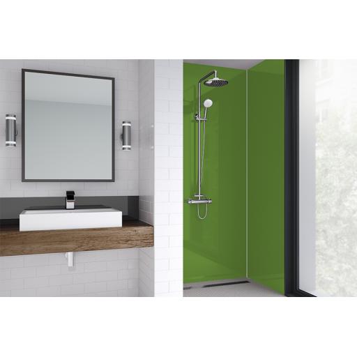 Olive Green Bathroom Shower Panel - 4mm Gloss or Matt