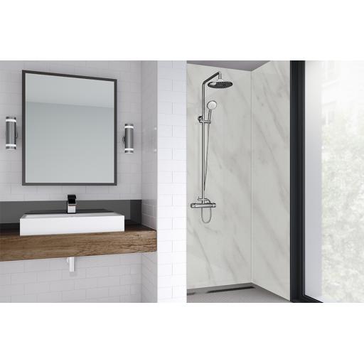 Carrara Marble Bathroom & Shower Wall Panel