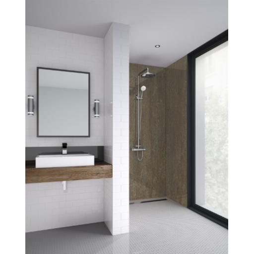 Gold Alloy Bathroom & Shower Wall Panel Wetwall