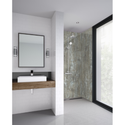 Light Wood Bathroom Shower Panel