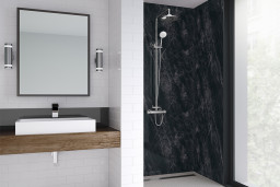 Black Statuario Bathroom Shower Panel
