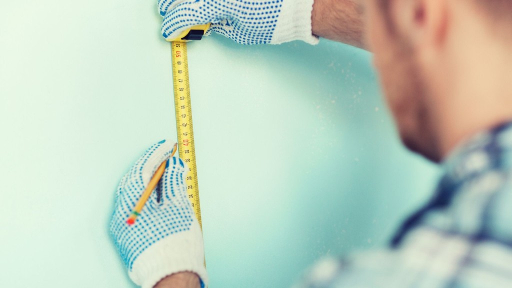 measuring shower panels on tiles