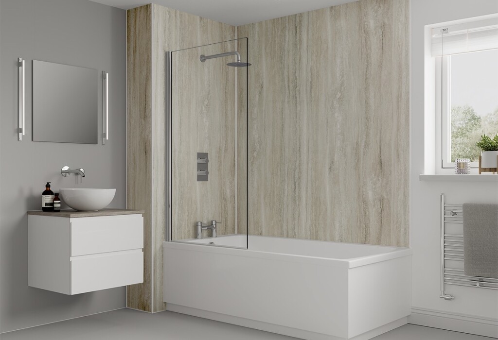 Jupiter Silver Bathroom & Shower Wall Panel Multipanel