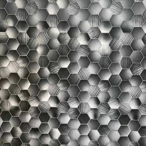 Aqua 1000 - Grey Honeycomb Bathroom Wall Cladding